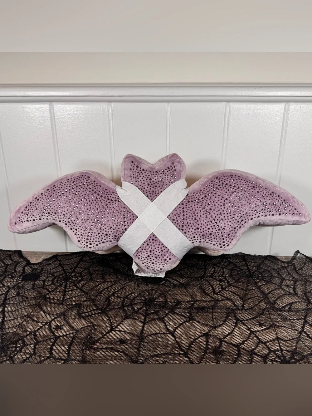 NEW Spooktacular Bedazzled Bats Halloween Pillows